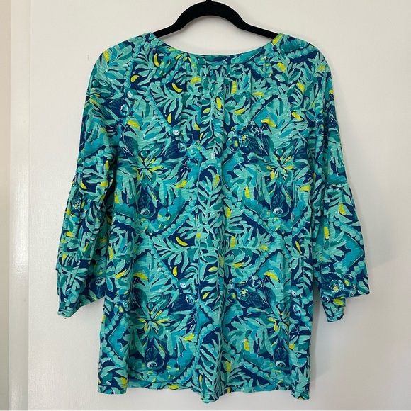 Lilly Pulitzer Del Lago Tunic Indigo Midnight Cove Tassels Women’s Medium - Picture 7 of 7